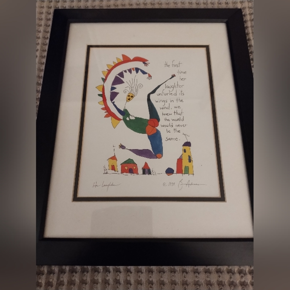 Framed Art Print with Colorful Abstract Design